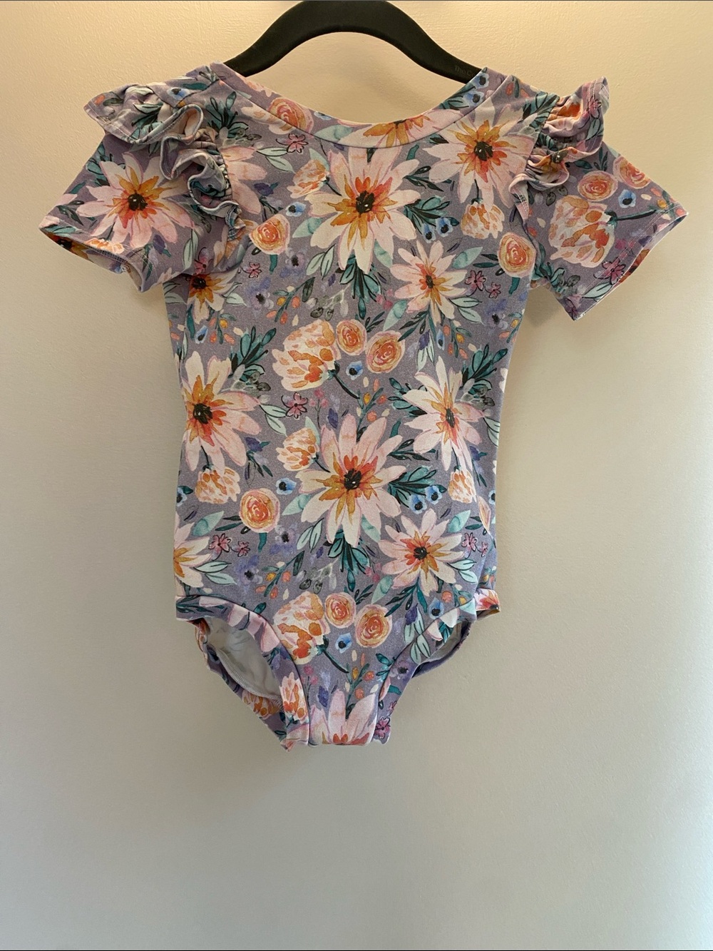 Girls Lavender Floral Leotard Size 6 Kids